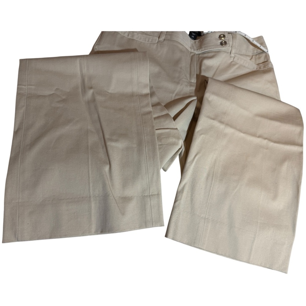 White House Black Market Beige Modern Boot Trouser Pants, size 10R - Picture 9 of 13
